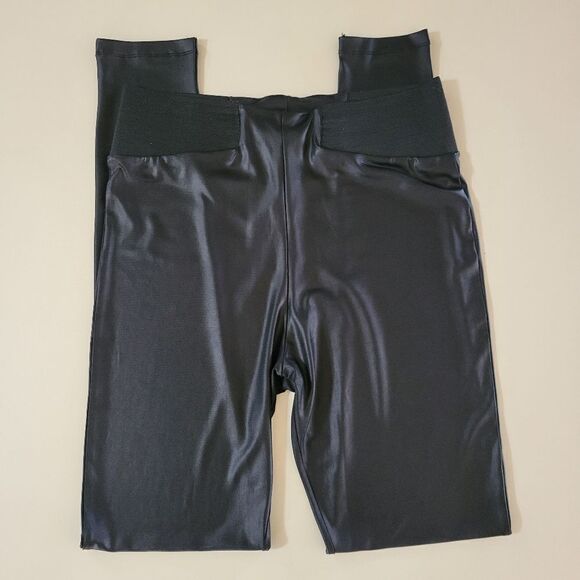 ASOS Design Leather Look Black Leggings - Picture 6 of 16